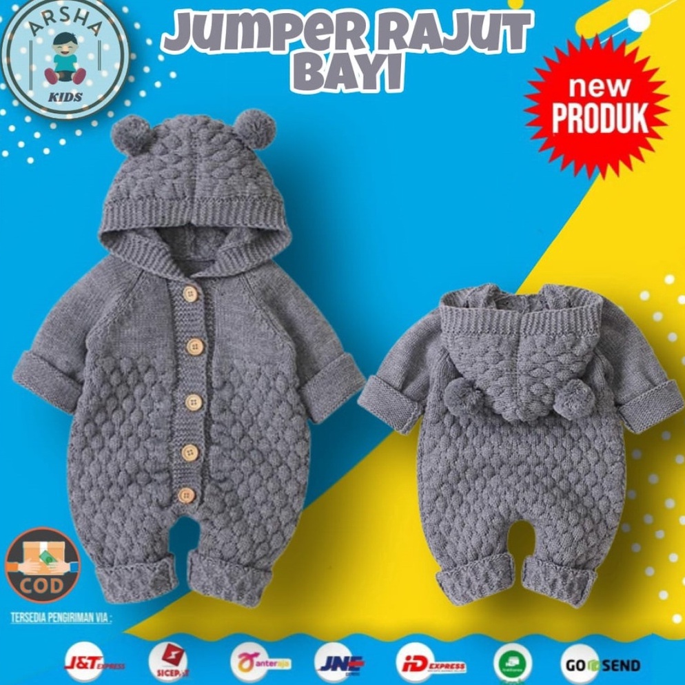 Harga BagusBb0B5 JUMPER BAYI BAJU JUMPER RAJUT BODYSUIT BAYI BABY BARU LAHIR LAKI LAKI PEREMPUAN 0 6