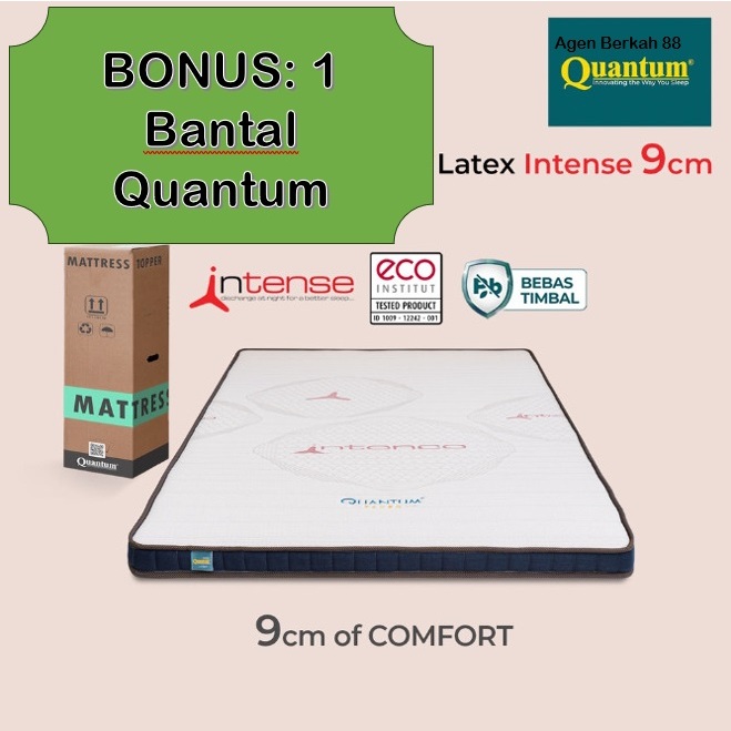 Mattress Topper Quantum NATURAL LATEX INTENSE 9 CM 90 100 120 140 160 180 200X200 INTENSE TEBAL 9 CM