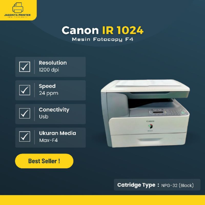 Printer Canon IR 1024 Multifungsi (Print,Scan,Copy) Monochrome F4