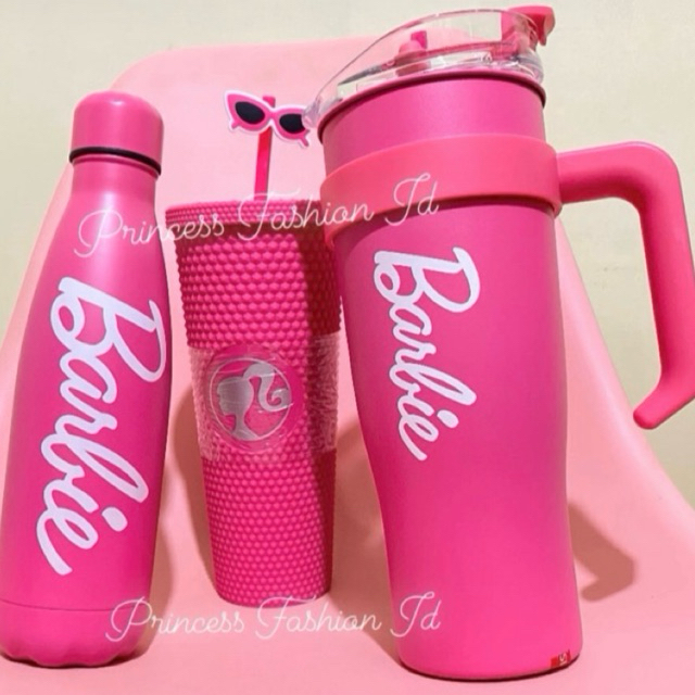 Ready Stock Tumbler Barbie Kacamata, tumbler 1.6liter, tas / bag slingbag travel 3in1, lanyard, Penc