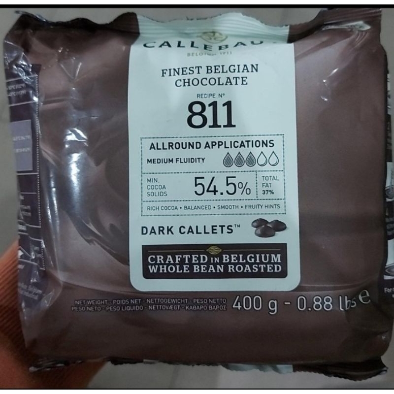 

Callebaut 811 Dark Callets 400gr 54.5% Coklat Chips Hitam