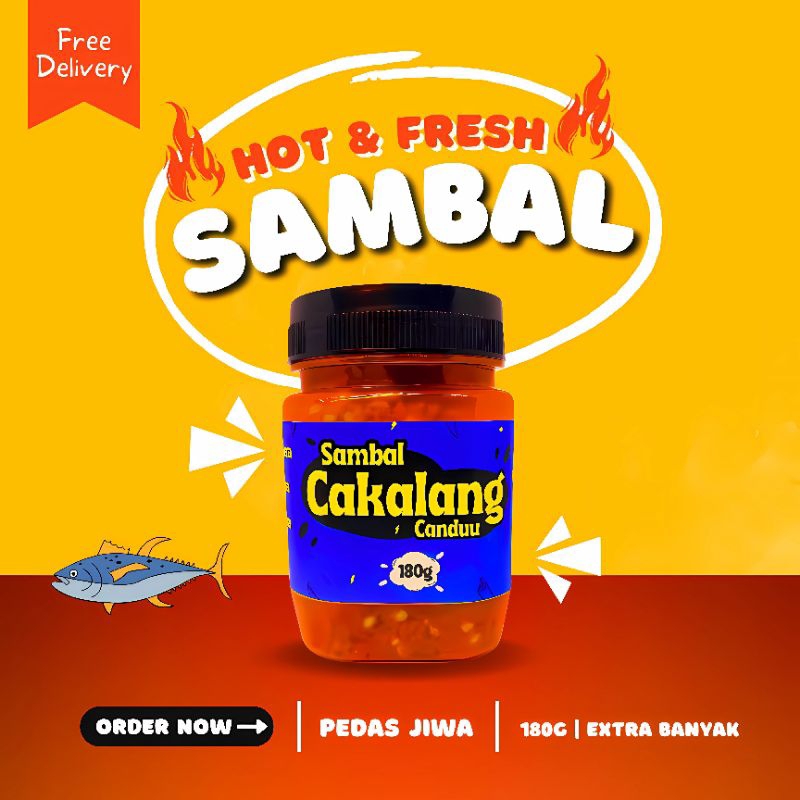 

Sambal cakalang 120 gram/sambal cumi/sambal pete/sambal ayam suwir/sambal pedas