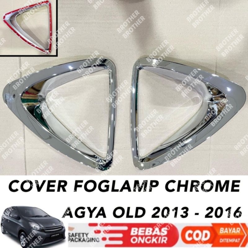 Foglamp Cover Agya 2013 2014 2016 Fog Lamp Platinum - Chrome