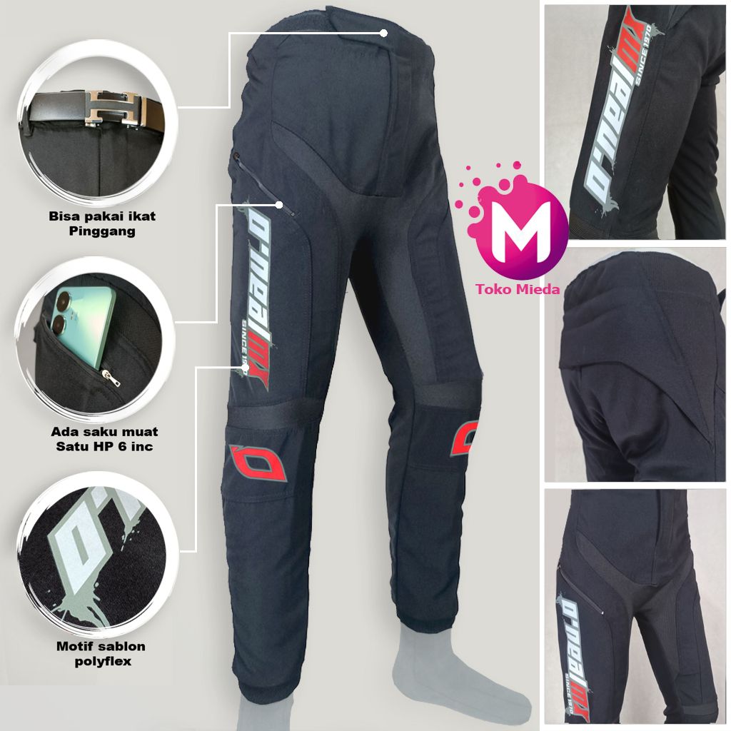 Celana cross trail adventure ( SLIM FIT ) Size: 28 s/d 38 motor motocross hitam touring trabas polos