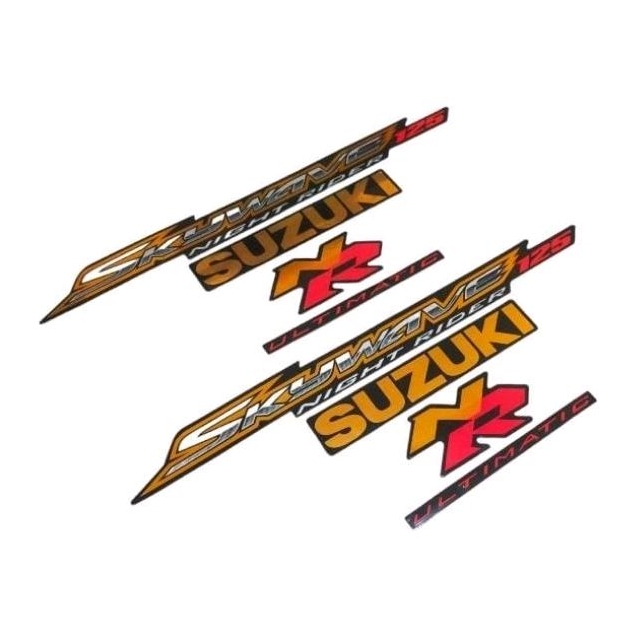 striping sticker stiker lis body bodi suzuki skywave125 skywave 125  NR 2008 hitam original