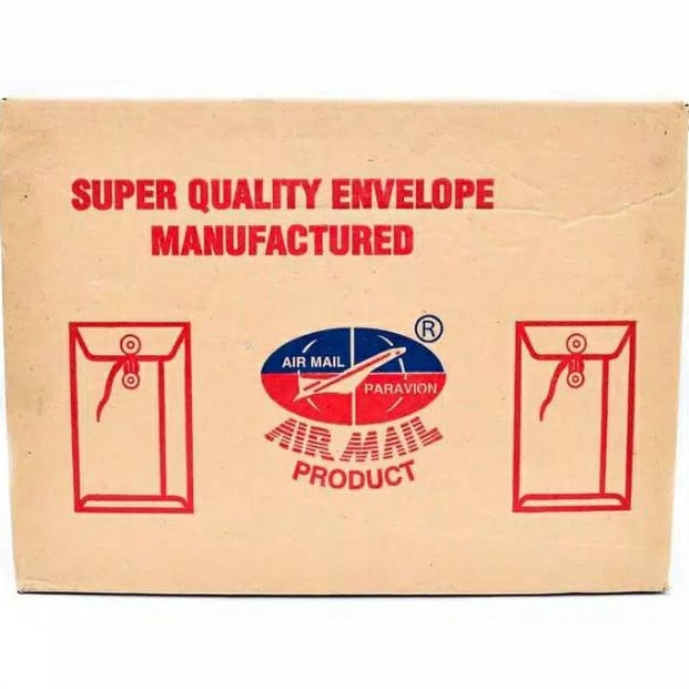 

Special Edition.. Amplop Tali Coklat Air Mail Folio ( F4 ) DIE
