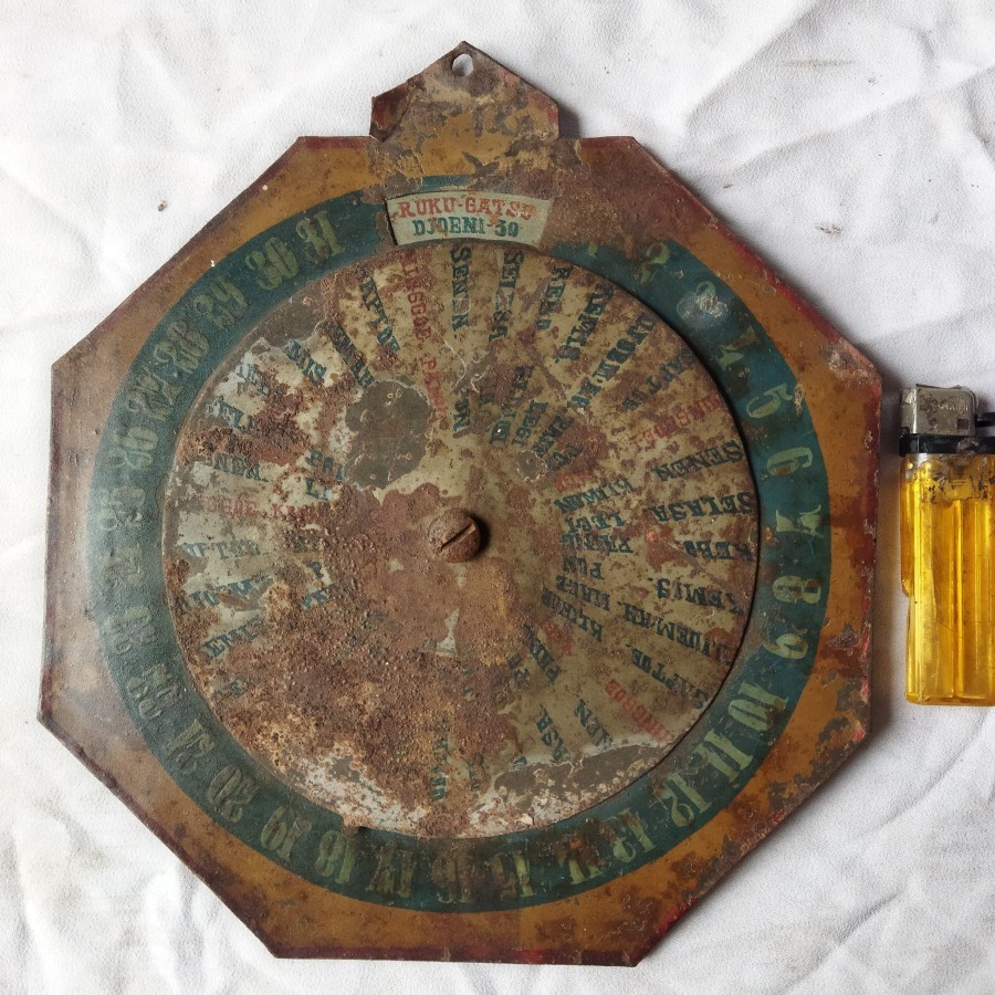 

pajangan kalender abadi vintage KARATAN