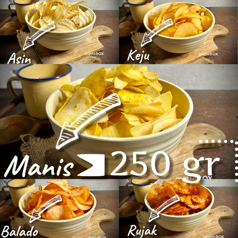 

Keripik Singkong Aneka Rasa (250 gr & 230 gr)