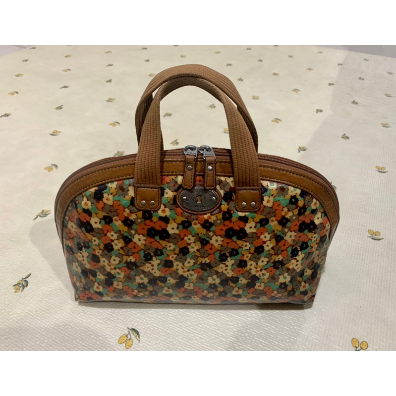 Preloved Foss*l Dome Keyper Floral Ditsy *rare*