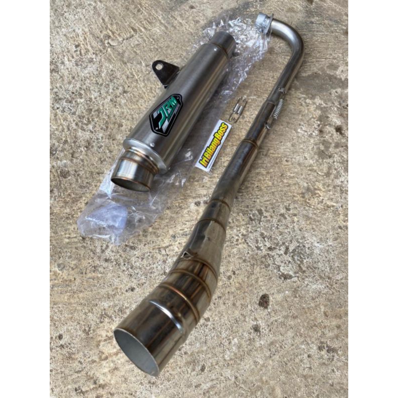 Knalpot JRM bebek 130 CC knalpot racing JRM full set leher tinggal pasang aja