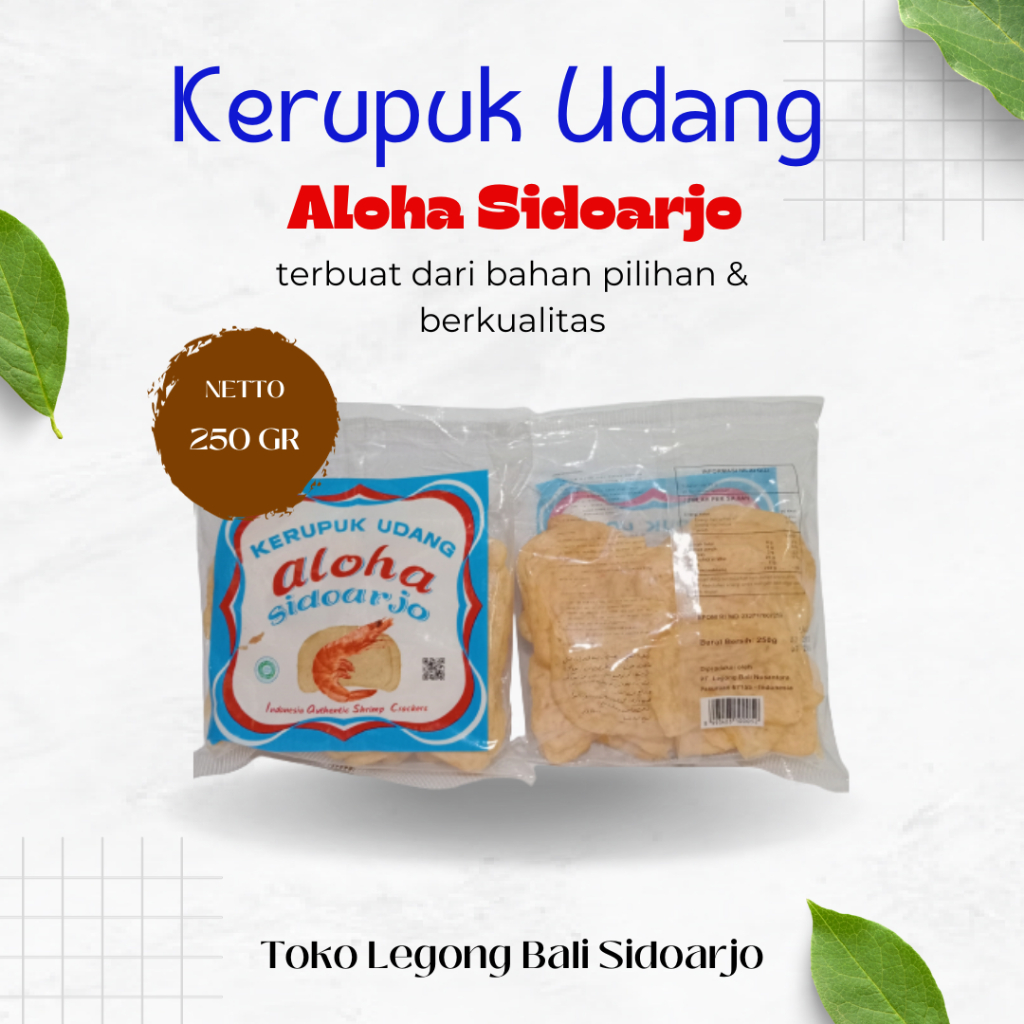 

LEGONG BALI ALOHA SUPER EXTRA Kerupuk Udang Mentah 250g KC