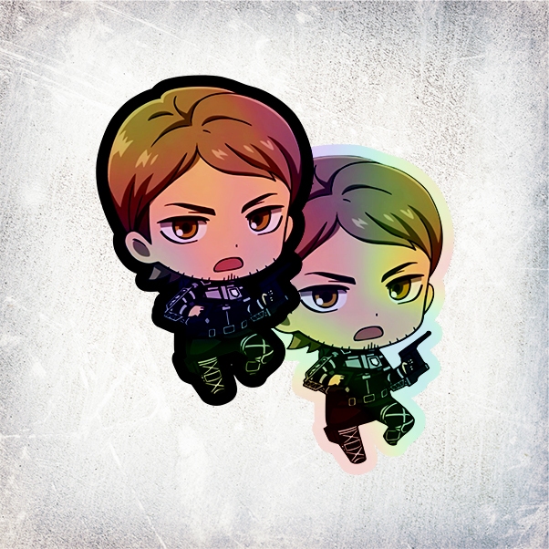 

STICKER HOLOGRAM ANIME CHIBI JEAN KIRSTEIN ATTACK ON TITAN (SHINGEKI NO KYOJIN)