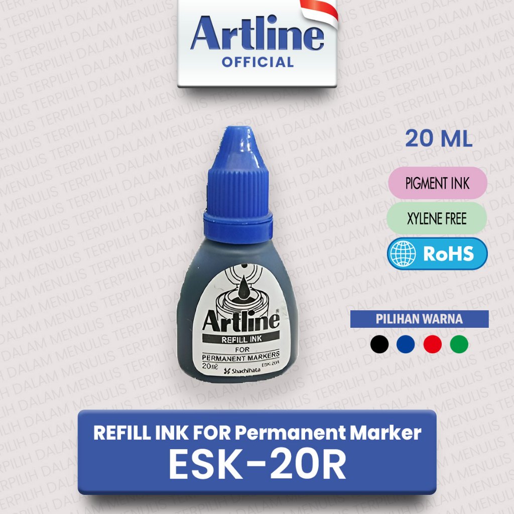 

ARTLINE Tinta Isi Ulang Refill Ink For Permanent Marker Botol Plastik New 20 ml ESK-20R