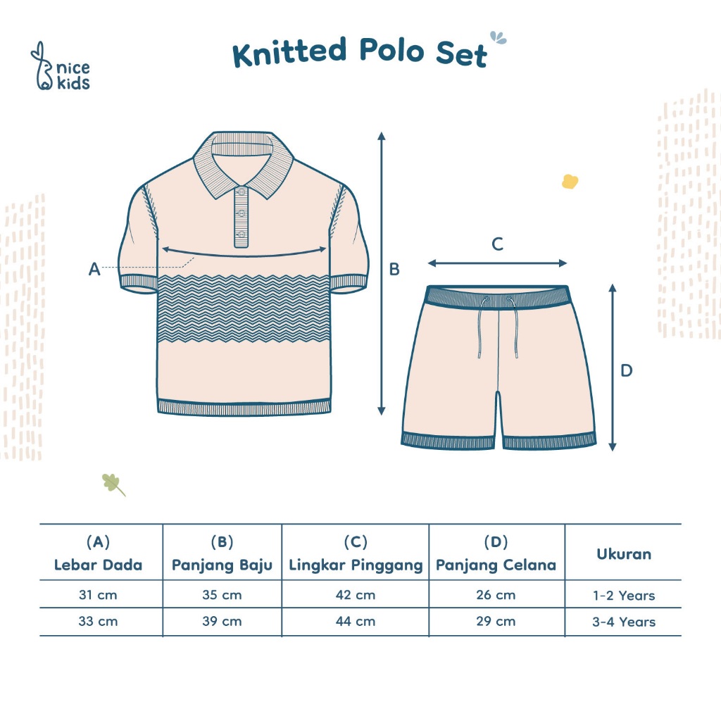 Nice Kids - Knit Polo Set (Setelan Anak Laki Laki 1-4 Tahun) Baju Celana Rajut Tebal Hangat Premium Bayi Boy Laki-Laki
