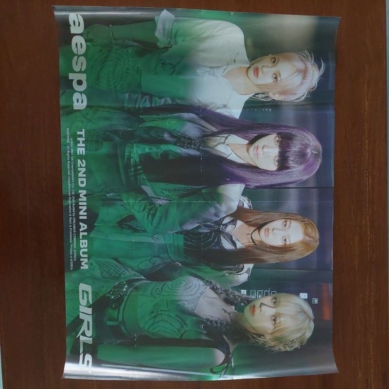 ( BIG POSTER ) Aespa Official The 2nd Mini Album " GIRLS " Group Poster