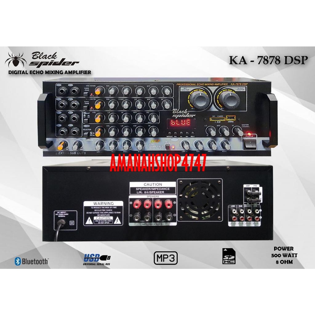 AMPLI BLACKSPIDER KA7878 AMPLIFIER BLACK SPIDER KA 7878 ORIGINAL