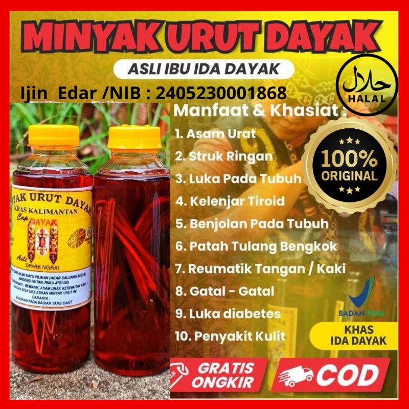 Minyak URUT Asli Dayak Borneo Kalimantan