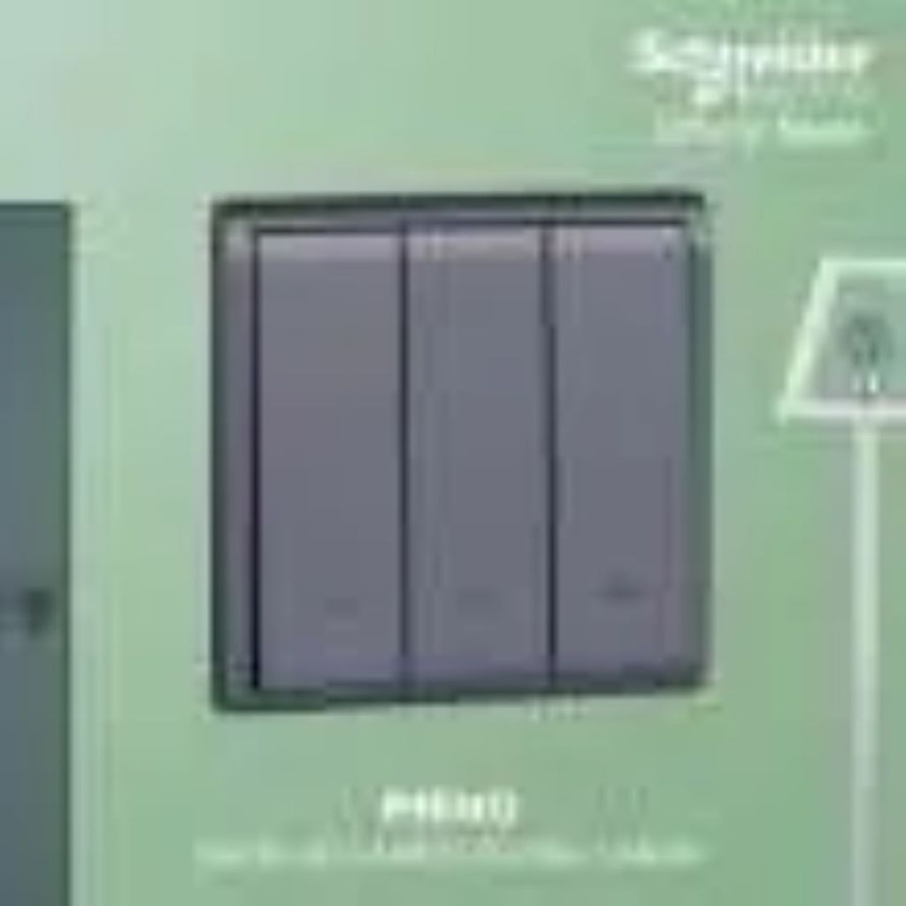 Saklar Schneider PIENO Triple/3gang Silver~