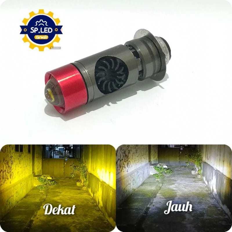 Lampu depan bebek laser+kipas H6 dan H4 Headlamp Motor bebek matik universal semua motor