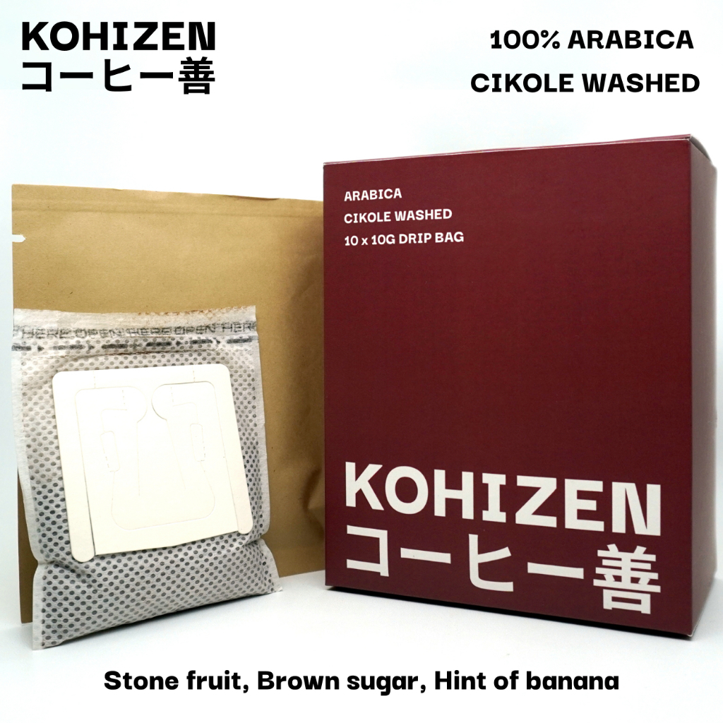 

KOHIZEN Arabica Cikole Washed Drip Bag Box - 10 pcs