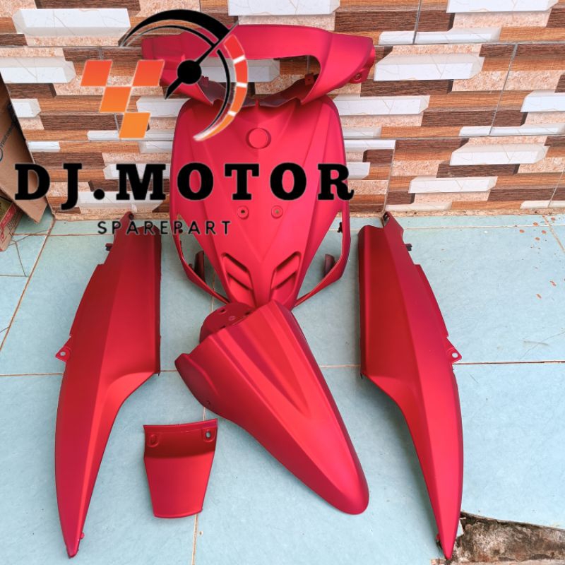 cover full body halus yamaha mio sporty merah doff