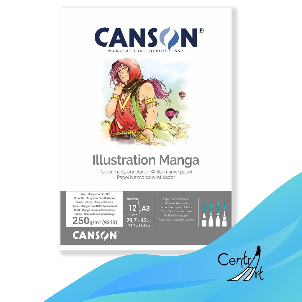 CANSON MANGA ILLUSTRATION PAD SKETCHBOOK 250GSM A3/A4