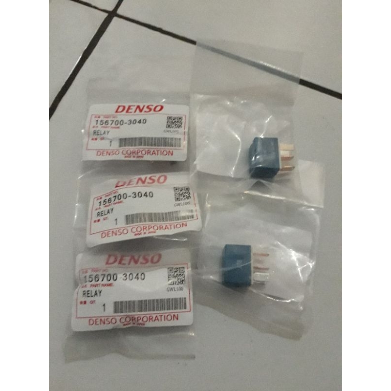 RELAY DENSO 12V KAKI 4 BIRU AC POWER