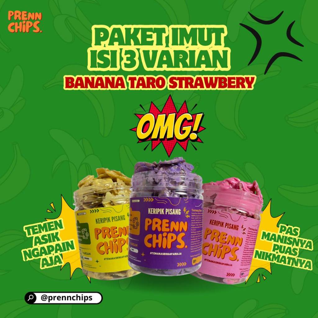 

PAKET IMUT 3 VARIAN RASA BUAH ISI 3 topless cemilan manis dan enak khas prennchips