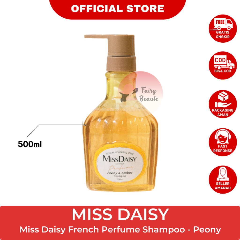 MISS DAISY French Perfume Shampoo Peony & Amber 500ml shampo anti ketombe bpom