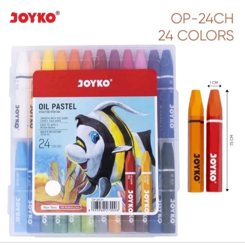 

OIL PASTEL/CRAYON JOYKO HEXAGONAL 24 WARNA ( OP-24CH )