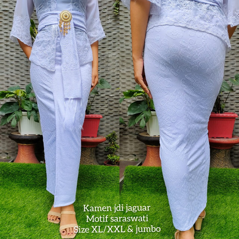 Rok/Kamen Jadi Jaguar Putih Motif Songket/Batik//Motif Baru//BEST SELLER