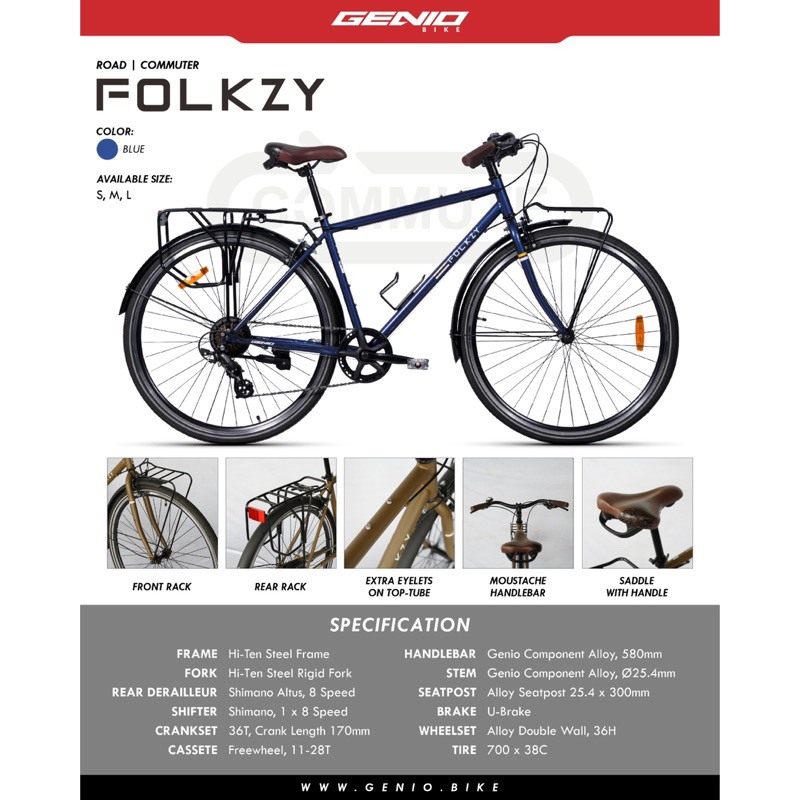 Sepeda Touring Hybrid Gravel 700c Genio Folkzy 2