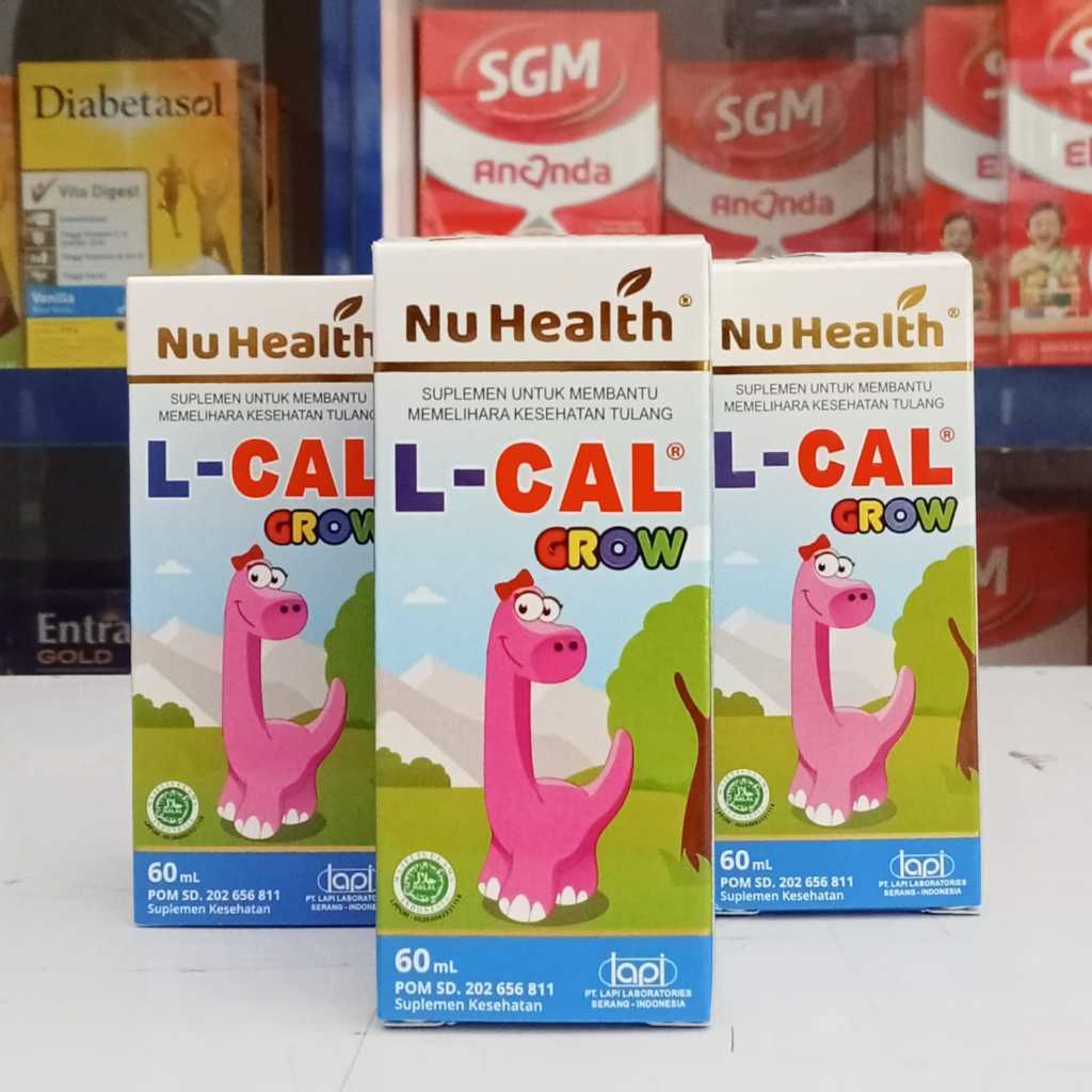 NU Health L-Cal Grow Sirup Peninggi Badan Anak 60ml