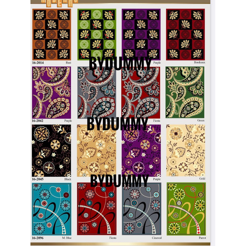 Karpet Moderno TANGGUNG 160x210 motif bunga minimalis