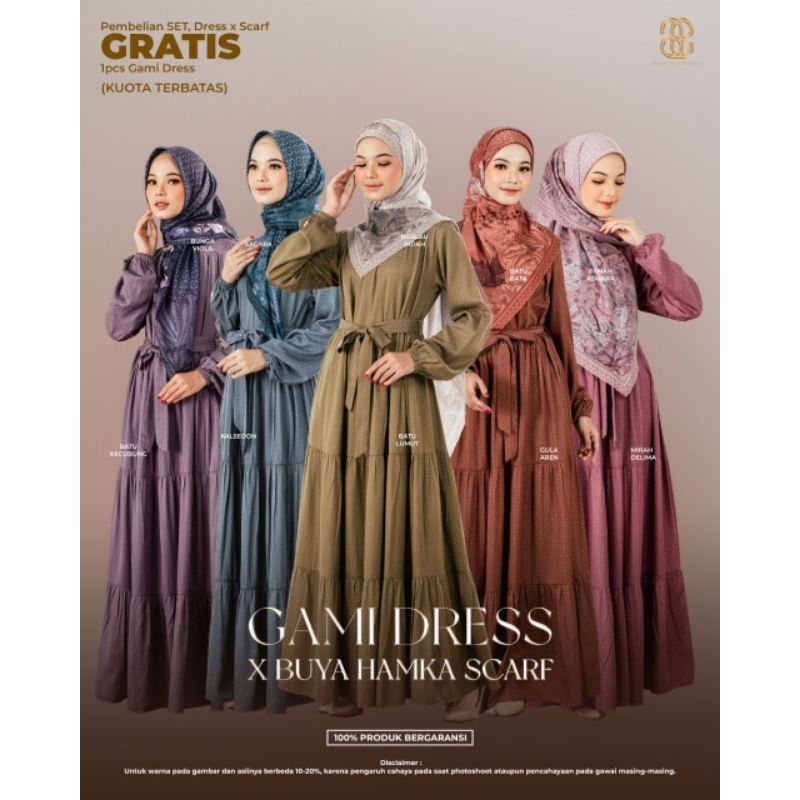 OPEN PO GAMI DRESS X BUYA HAMKA SCARF BY PUAN INDONESIA