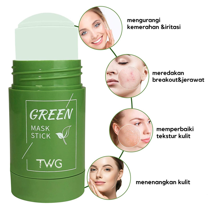 Clay Mask- TWG Meidian Green Mask Stick Masker Wajah Penghilang Komedo