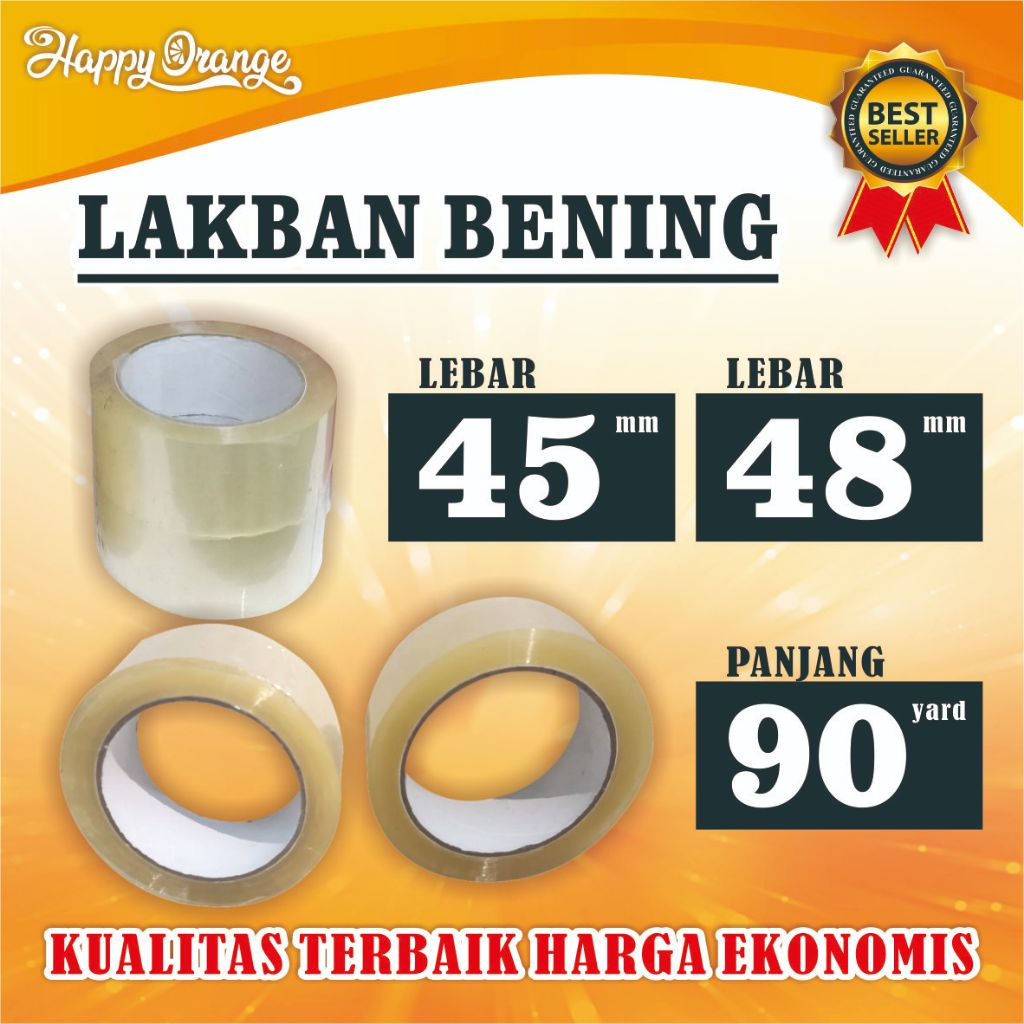 

LAKBAN BENING JUMBO 45 MM x 90 Yard & 48 MM x 90 Yard MURAH SUPER CLEAR KUALITAS 100% BAGUS