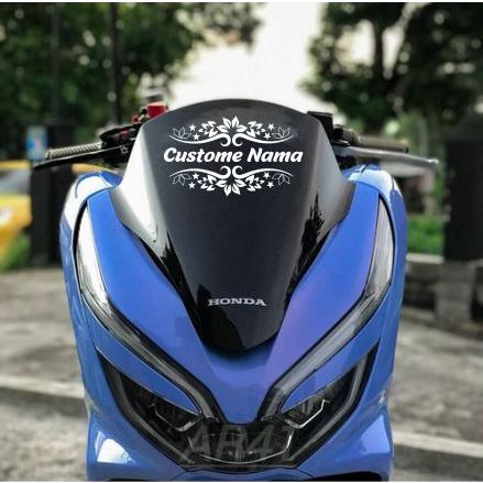 Stiker Visor  Motor PCX NMAX LEXY Cutting Stiker Custome NAMA