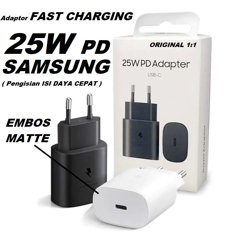 2024 ORIGINAL ADAPTOR PD 25W /15W Super Fastcharge Samsung GALAXY A55 A35 A15 A54 A34 A24 A25 A14 Se