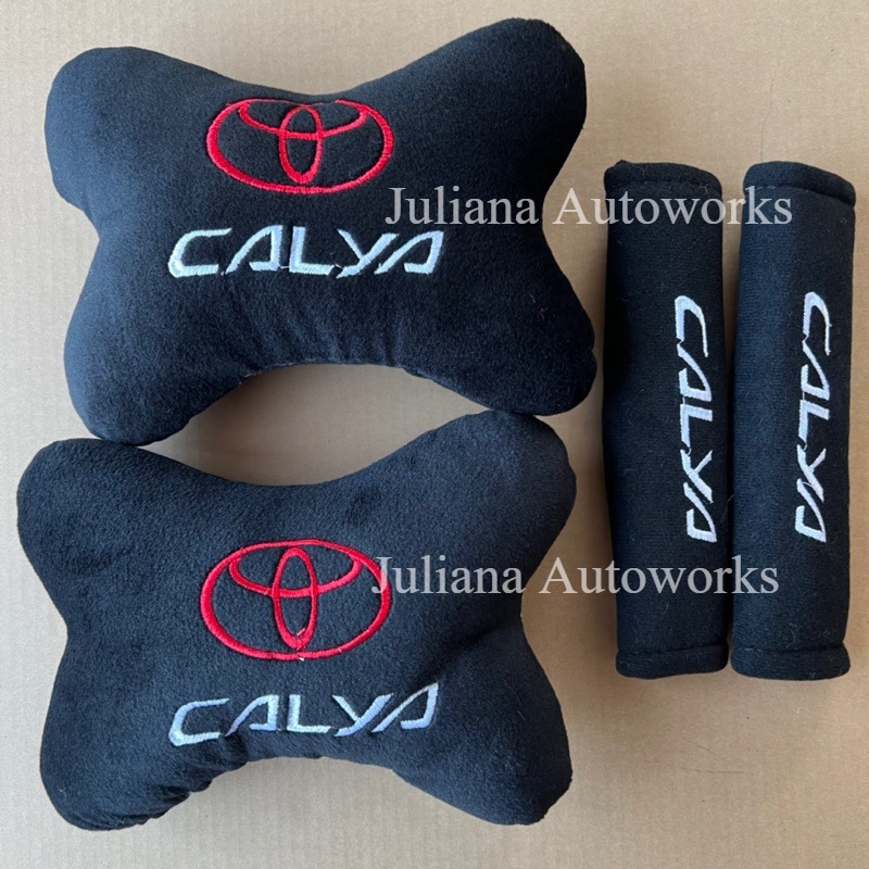 Bantal Mobil Calya Bantal Leher Jok Mobil Cover Seatbelt Calya