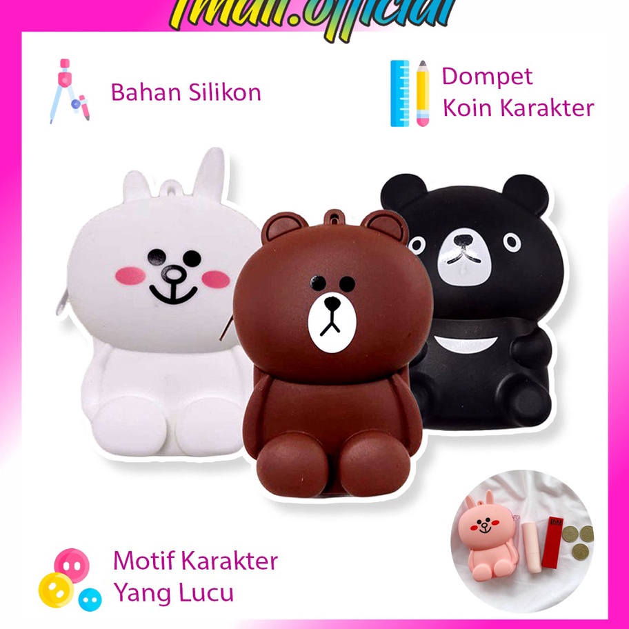 Model Terkini ❄  TMALL ❄  D034 Dompet Koin Mini Karakter Dompet Silikon Dompet Silicon Coin Import J