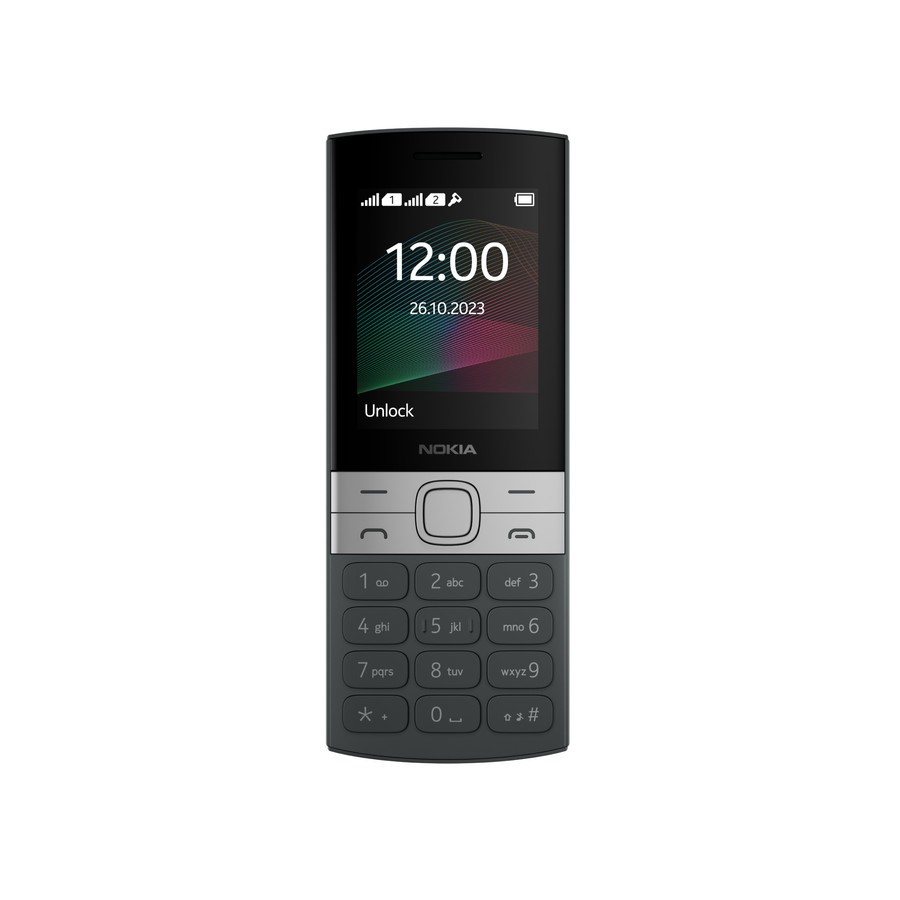 Handphone HP Nokia 150 (2023) New Dual SIM - Black | Blue | Red - Garansi Resmi TAM 1 Tahun-Black
