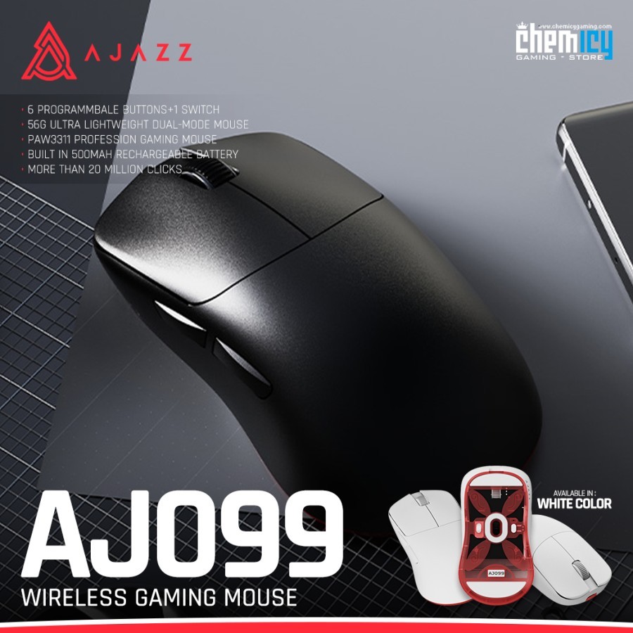 Ajazz AJ099 Pro Ultra-lightweight Dual Mode Wireless Gaming Mouse