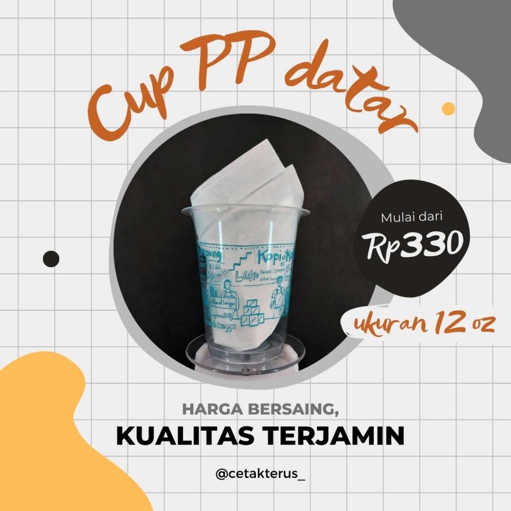 Sablon Cup Plastik 12oz