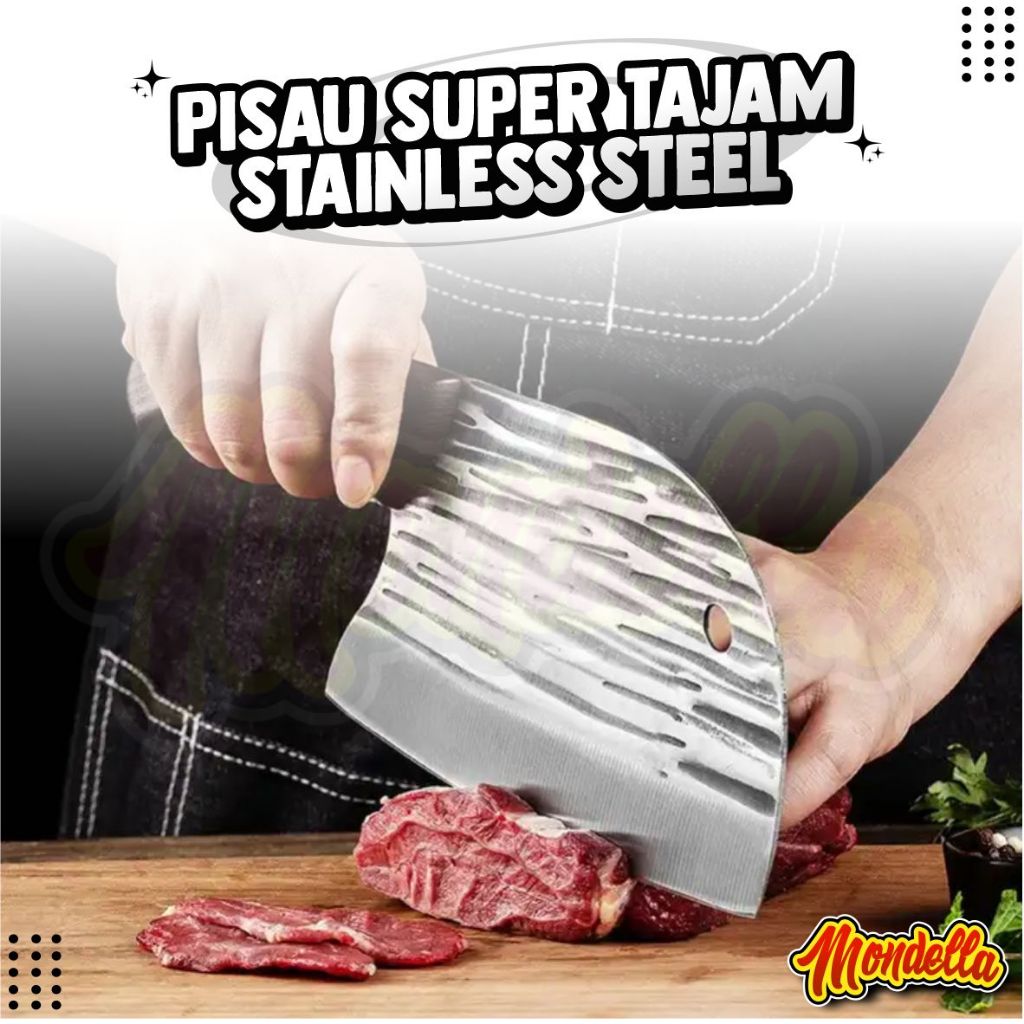 Pisau Koki Jepang Super Tajam Pisau Stainless Steel PisaU Potong Daging Sayur Ikan Pisau Dapur Jumbo