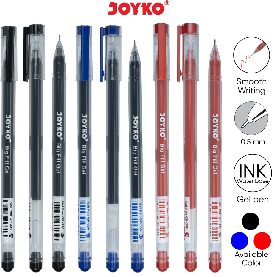 

Harga Murah JOYKO Pulpen GEL / GEL PEN JOYKO GP-330 (Lusin)