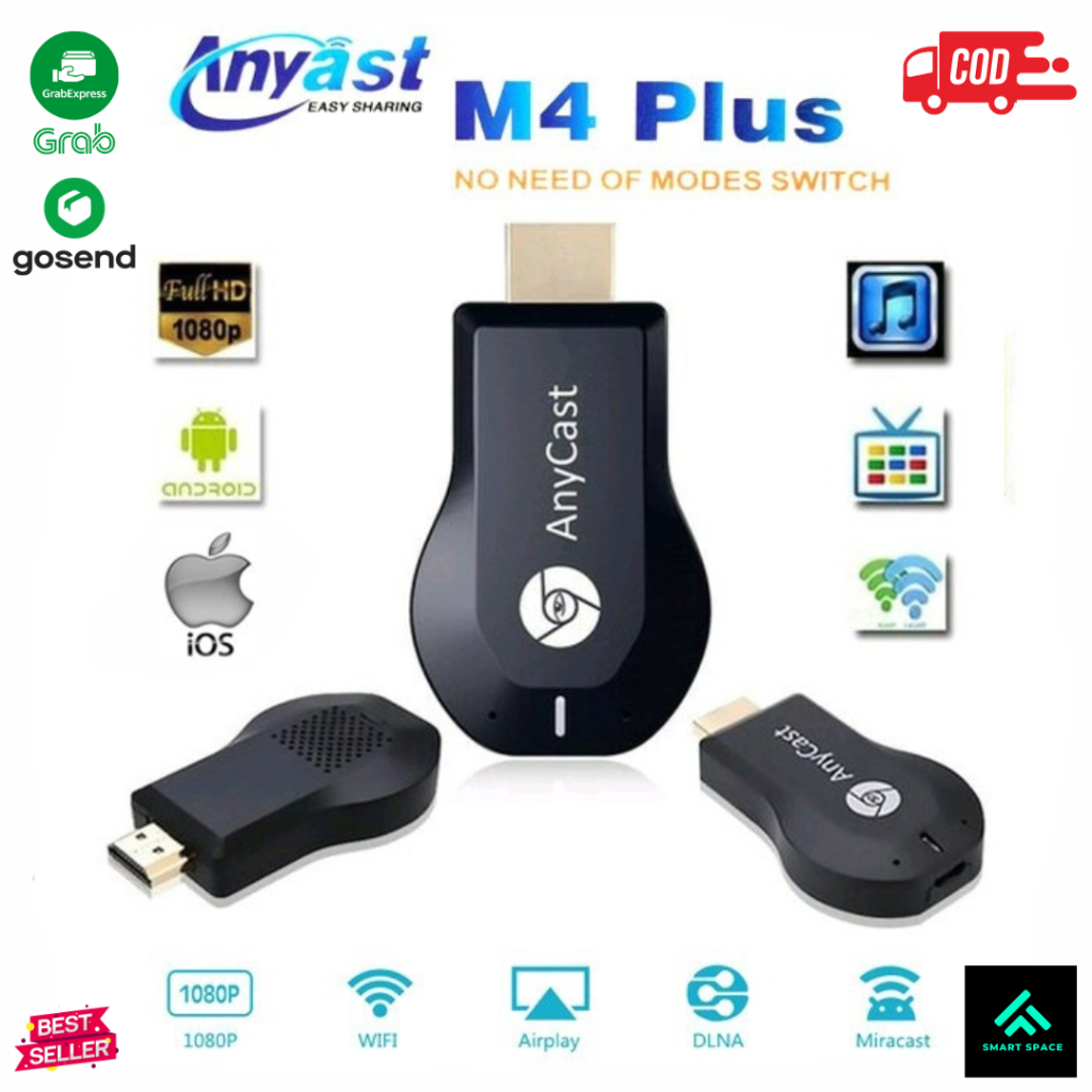 [SPCE] Dongle Anycast TV Display 4K 1080 Wireless Wifi Chromecast TV HP Smartphone Makassar