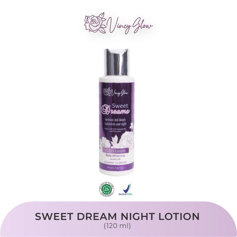 Night Lotion Extra Whitening Vincy Glow
