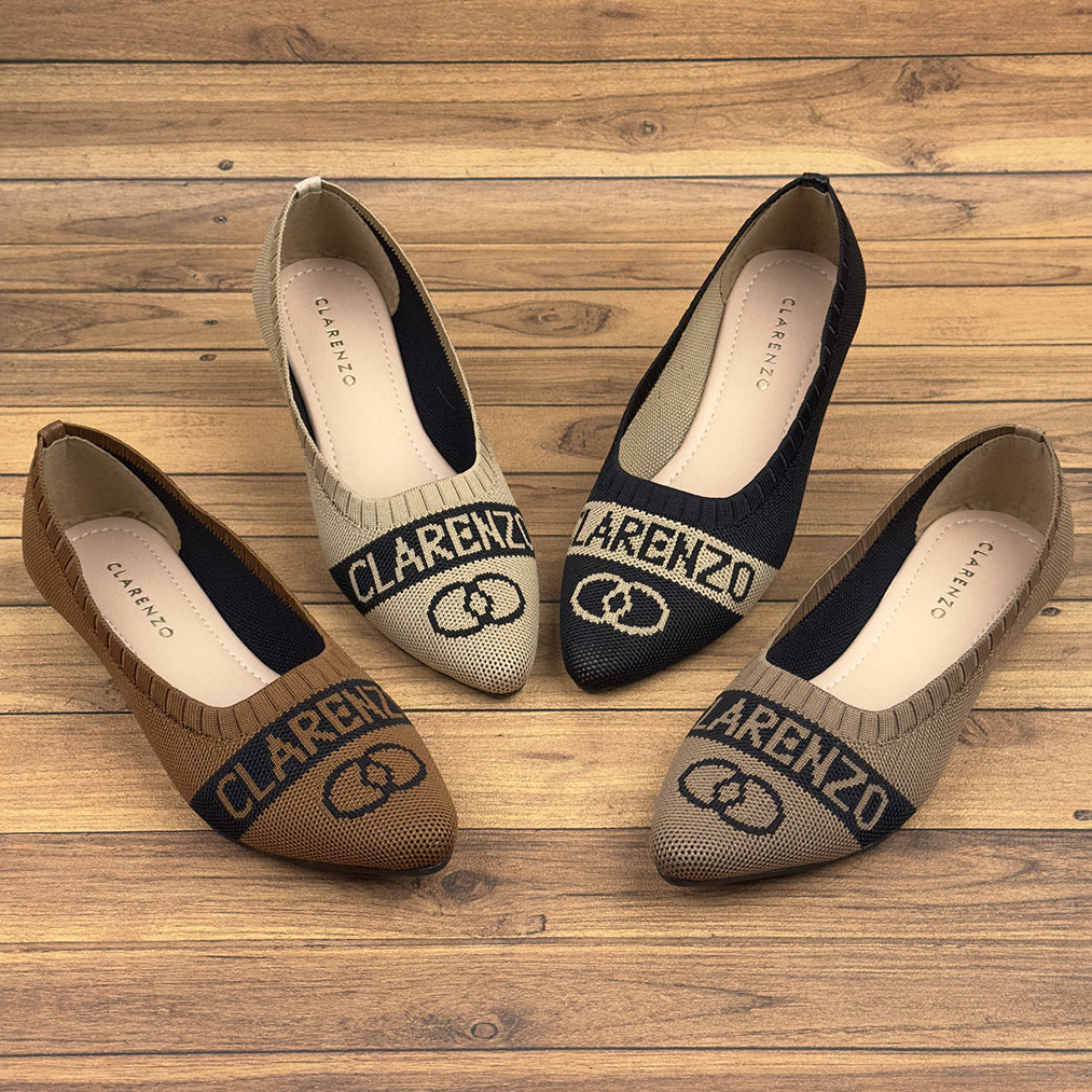 Sepatu Wanita Flat Rajut Demian LC27 ~ Clarenzo
