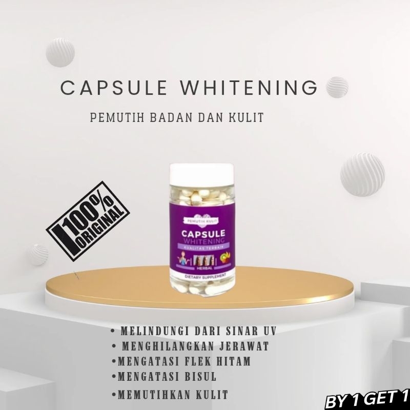[Siap Kirim] CAPSULE WHITENING | KAPSUL PEMUTIH KULIT | PLATINUM WHITENING | PEMUTIH KULIT BADAN DAN